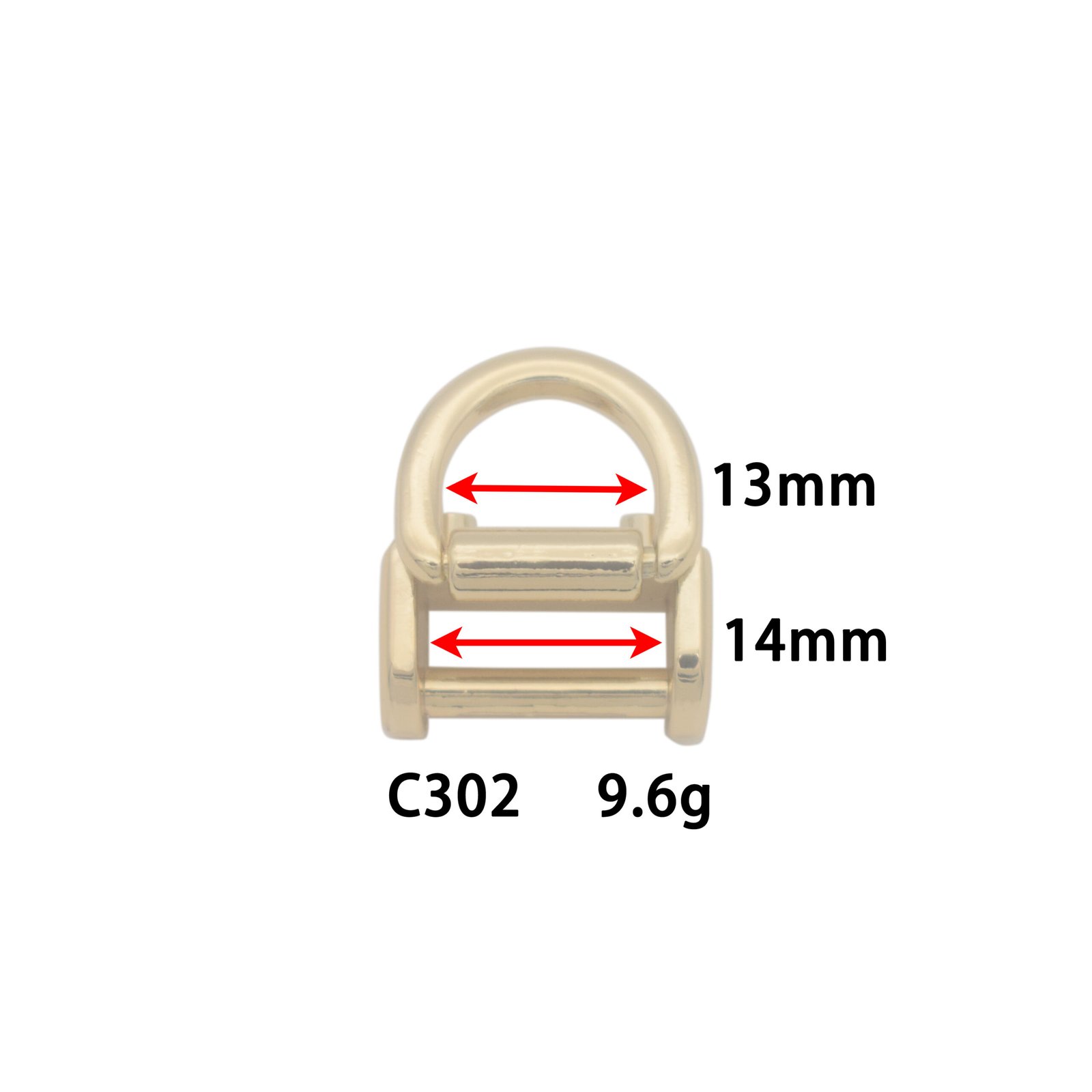 C302-尺寸 C302 Wholesale DIY Bag Side Swivel Hoist Ring Buckle Chain Buckle Hook Connector Bag Hanger Metal D Ring With Screw Clip for Strap swivel decoration buckle with D ring 15mm good quality