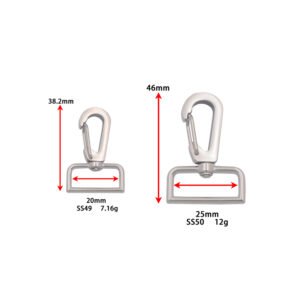 SS49 Outdoor Hardware Swivel Snap Hook Stainless Steel 304/316 Snap Hook Bag