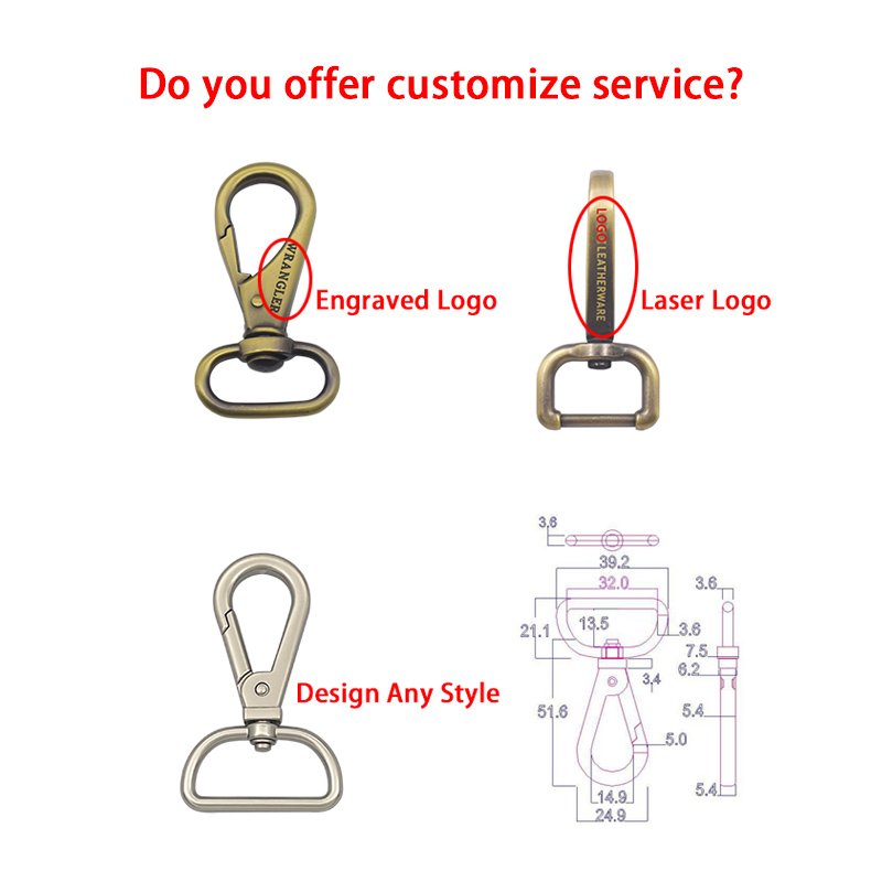 详情主图模版1 SS133 Stainless Steel Lobster Swivel Clasp Dog Hook Spring Snap hook for bags and DIY - Image 5