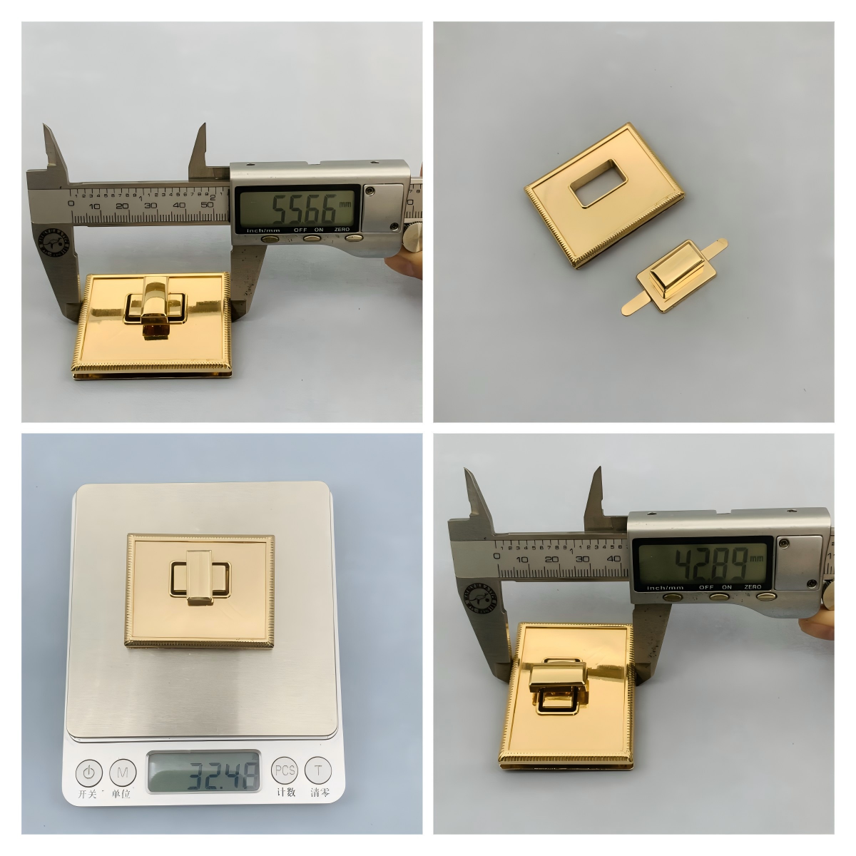 WPS拼图0 S739 DIY Bag Hardware Accessories Square Twist Lock Turn Lock Clasp Closure for Handbag Purse Square Bag Closure - Image 4