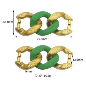 D20 Custom Wholesale Sandal Shoe Buckle Accessories High - Quality Decorative Metal Shoe Chain Accessories