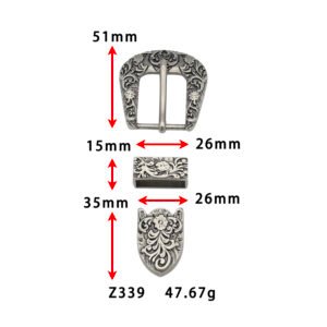 Z339 Factory Custom Vintage Pin BuckleMetal Belt Buckle Manufacturer 3 Piece Buckle Sets