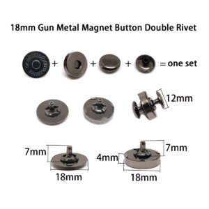 High Quality 14Mm 18Mm Magnet Button Supplier Round Metal Rivet Magnetic Snap Button
