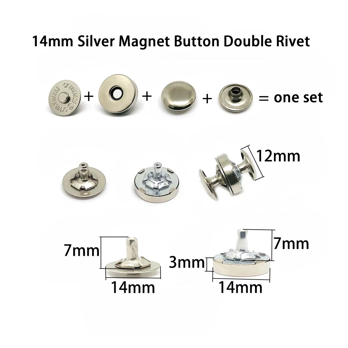 Ha4c438b9e3ef44fa9326d018bc5e2542g High Quality 14Mm 18Mm Magnet Button Supplier Round Metal Rivet Magnetic Snap Button - Image 4