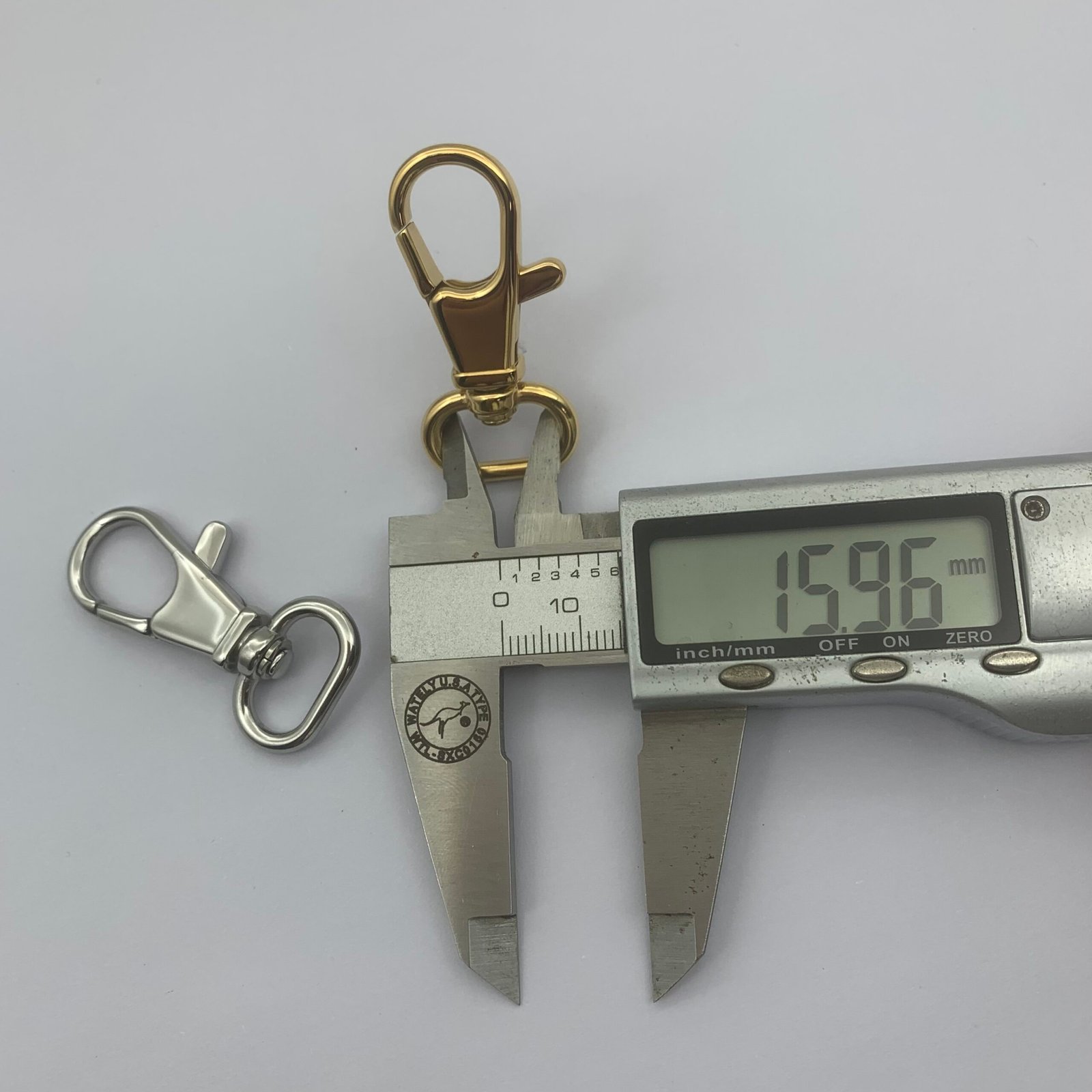 IMG_8936 SS132 16mm Stainless Steel Handbag Hardware Bag Accessories Trigger Keychain Snap Buckle for Bag Metal Bag Strap Lobster Clasp Swivel Hook - Image 2