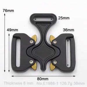 E1986 Custom New Product Outdoor Frame Metal Logo Quick Side Release Tactical Belt Buckle