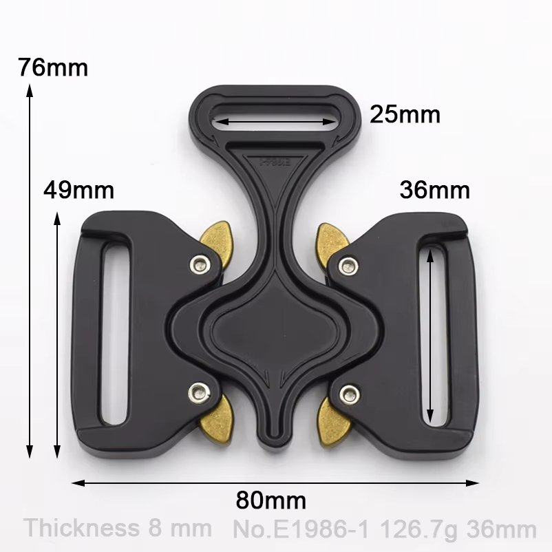 Main-02 E1986 Custom New Product Outdoor Frame Metal Logo Quick Side Release Tactical Belt Buckle