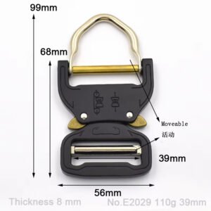 E2373 Adjustable Sliding Buckle Tactical Quick Release Buckle with D-ring Tactical Side Release Buckle