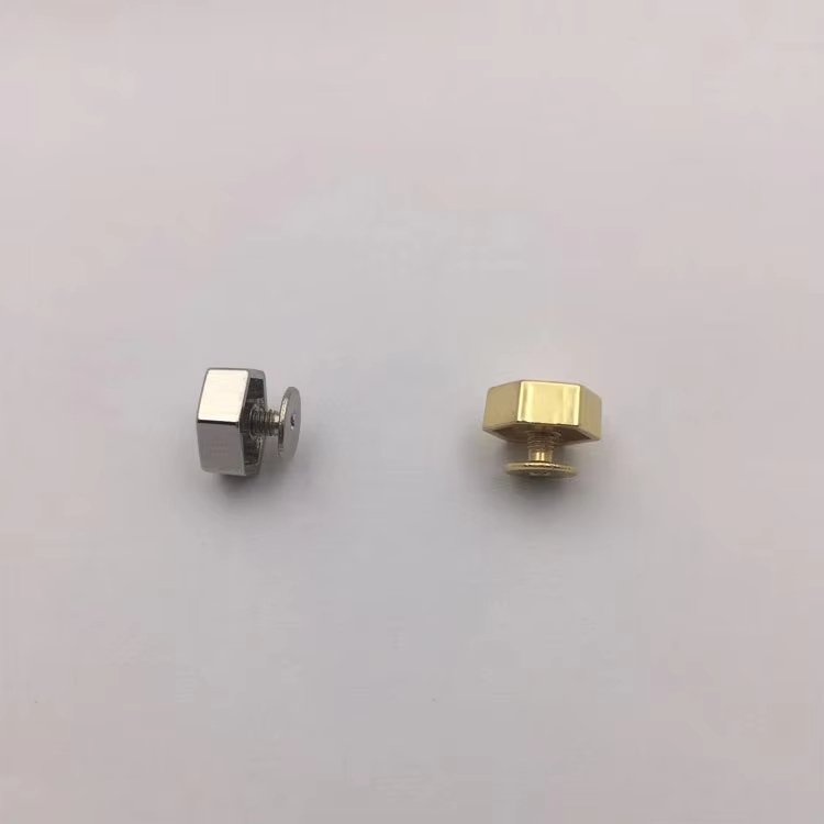 Main-04 Hexagon Screw Wholesale Hexagon Zinc Alloy Installing Head Screw Back Studs for Leather Belt - Image 4