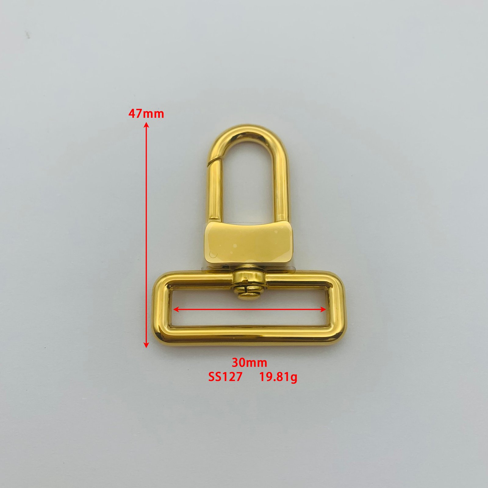 SS127尺寸 SS127 Stainless Steel Hook Exquisite Swivel Buckle Snap Clasp Trigger Dog Snap Hook High Quality Buckle Accessories