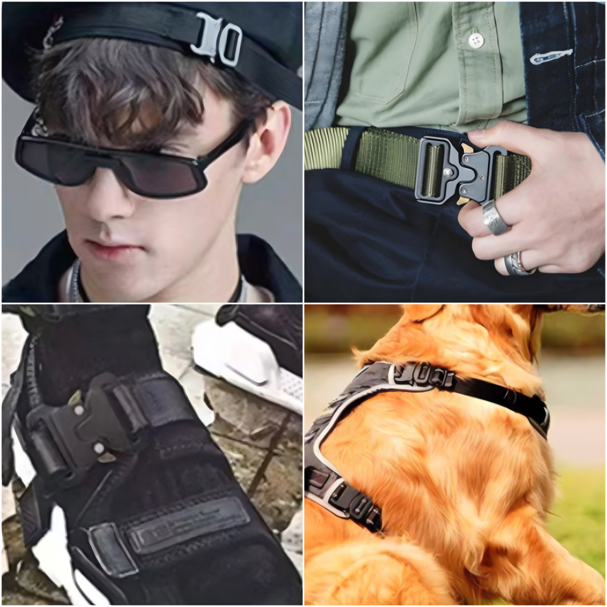 WPS拼图0 S455 Wholesale High Quality Metal Curved Side Release Pets Collar Buckle Backpack Bag Buckle - Image 6