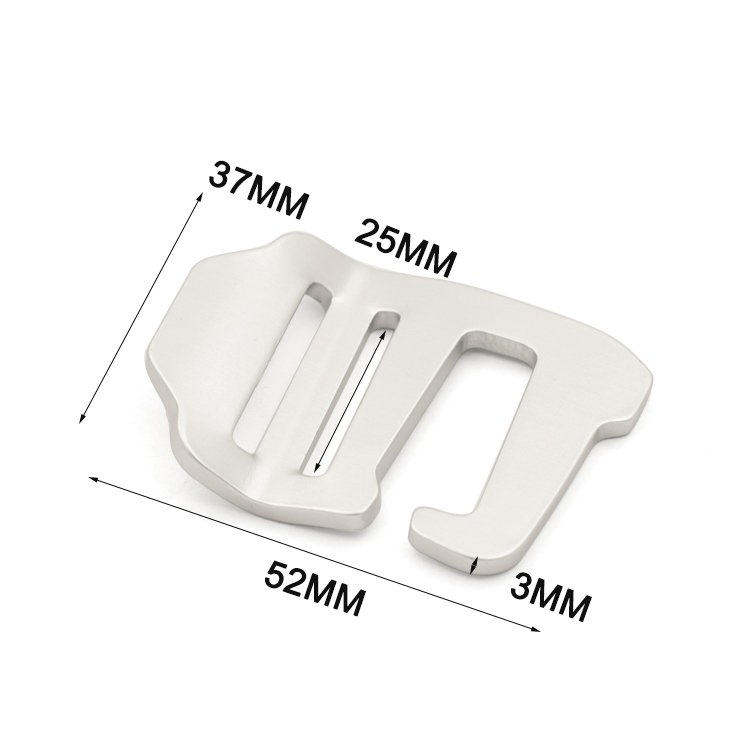 buckle 2102 Buckle 21 Adjustable 25mm Aluminium G Hook Slider Buckle Handbag Hardware Strap with Spring Webbing Bag Hardwares for Bags