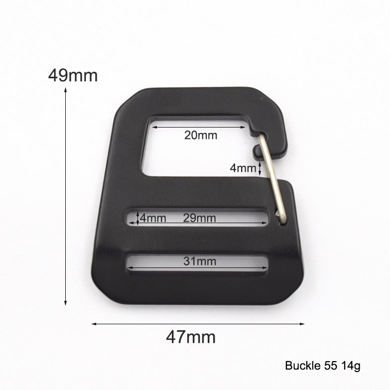 buckle 5501 Buckle 55 Metal G Hook Webbing Buckle Molle Tool Heavy Duty Strong Strap Clip Hook Outdoors