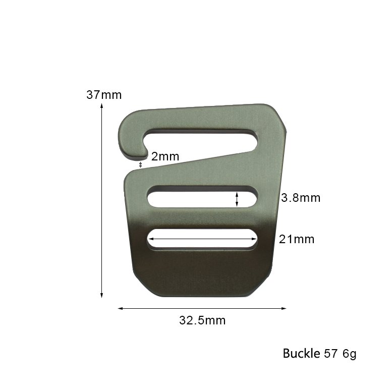 buckle 5701 Buckle 57 Tactical G buckle Outdoor Equipment Aluminum Alloy G Webbing Buckle Mountaineering Belt Functional Vest Accessories