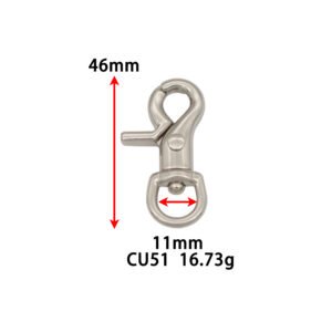 CU51 Brass Swivel Bolt Hook Dog Buckle Lobster Clasp Metal Snap Hook for Bag and Backpack