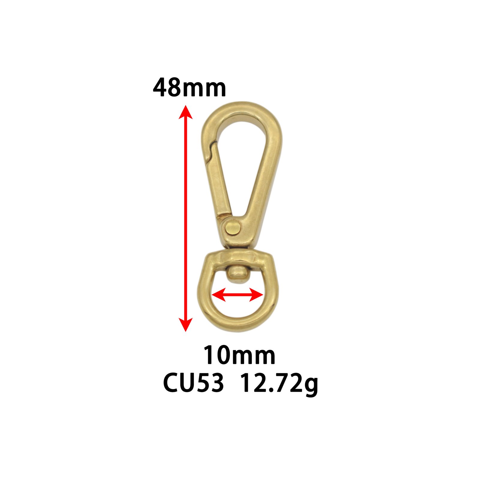 cu53尺寸 CU53 Brass Hook Buckle Hot Sale Key Hook Lobster Clasp and Dog Buckle for Pants Bag Chains