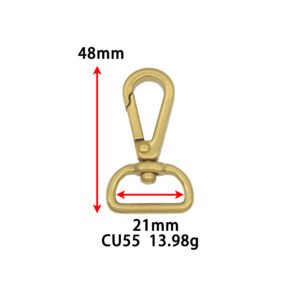 CU55 Solid Brass Snap Clasp Bag Hardware Accessories Manufacturer's Snap Swivel Eye Hook for Leather Bag