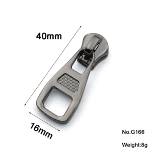 G166 Hight Quality Design Bag Fitting Metal Blank Gold Plated Gun Black Zipper Puller for Garment