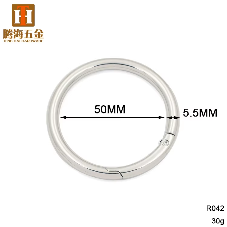 5eb44300-c1d9-43a7-951e-4e0cb674b4c0 R042 Zinc Alloy Metal 13mm 15mm 18mm Diameter Gold Plated Gunmetal Spring Gate Round Ring O Ring - Image 2