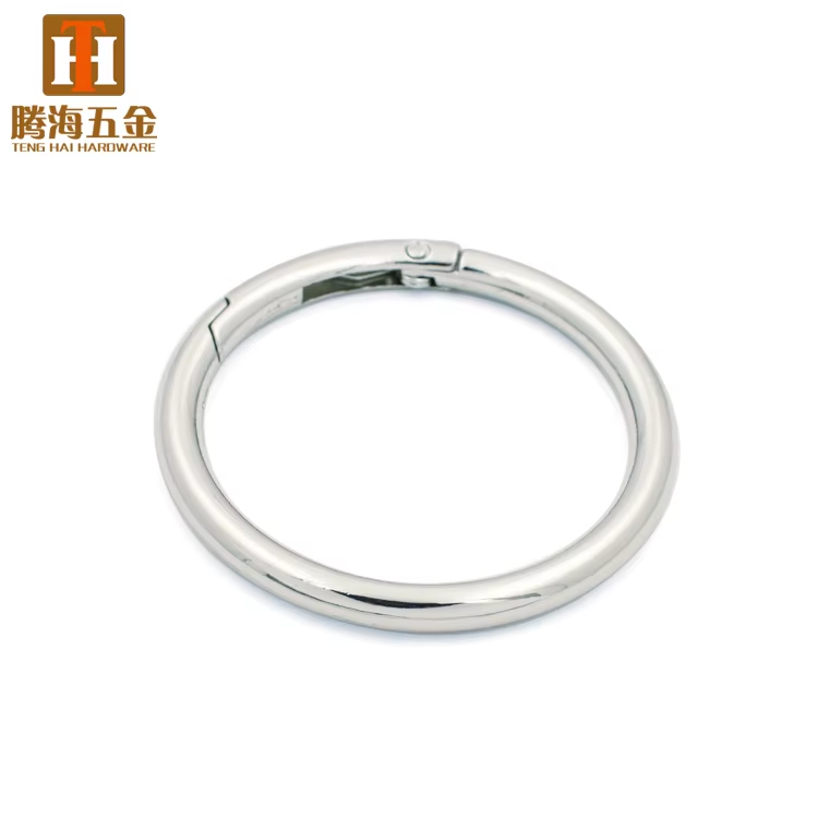 879933ea-e2ea-432a-a6db-3094b81ba915 R042 Zinc Alloy Metal 13mm 15mm 18mm Diameter Gold Plated Gunmetal Spring Gate Round Ring O Ring - Image 3