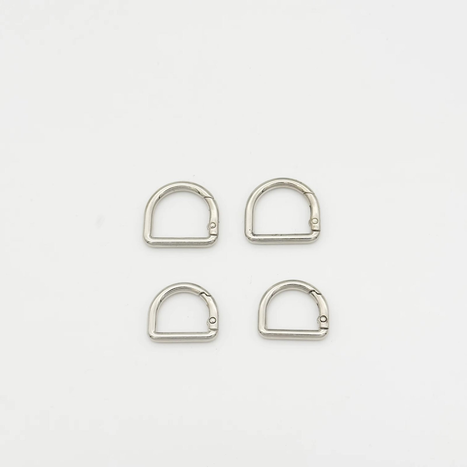 Main-05 D Ring Spring Hooks Keyring Clip Buckles Clasp Clamps Keychain for Belt Backpack Handbag Purse Strap Semicircle Spring Keychains - Image 4