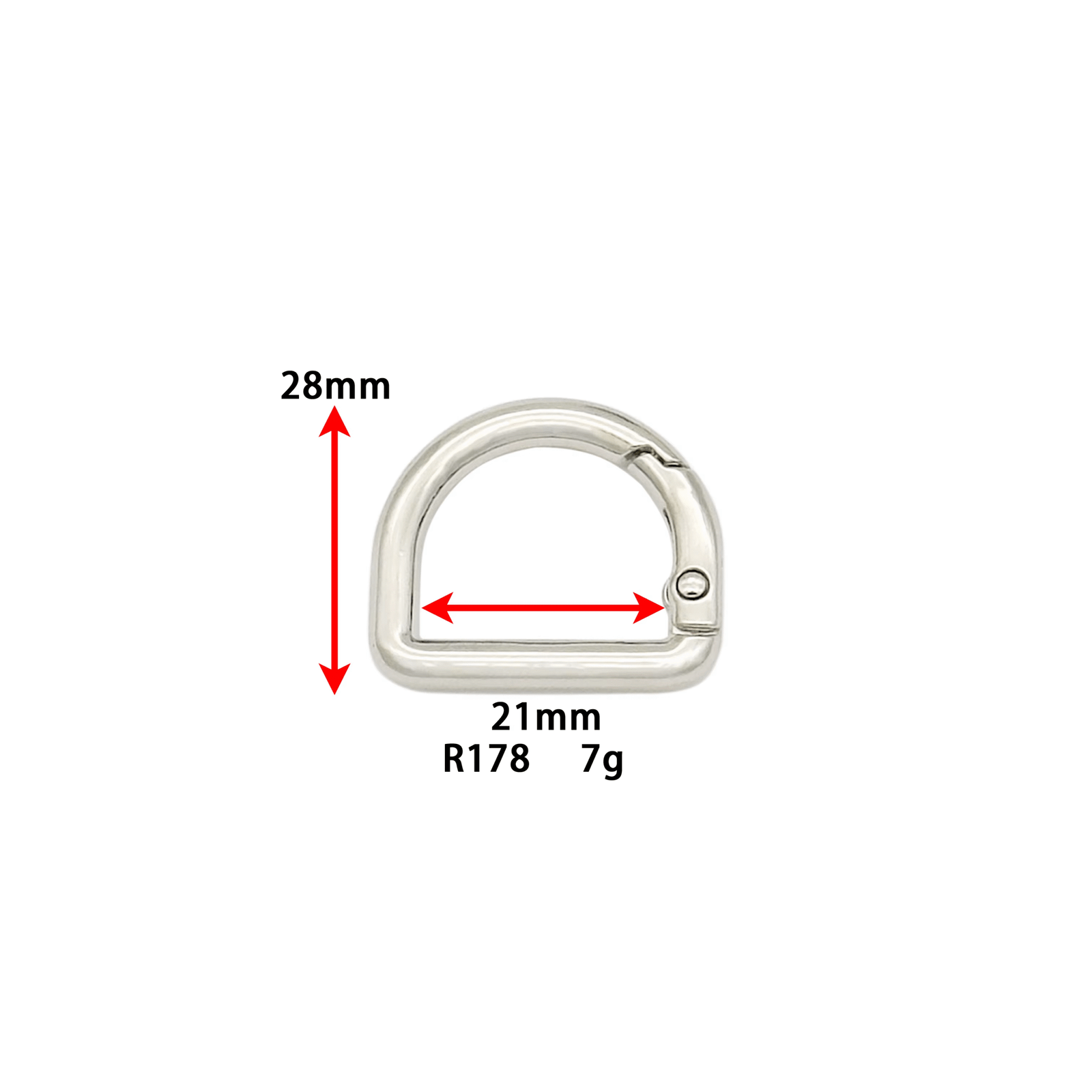 d386c258-62d2-4bba-b7f0-36ed5ff54e22 D Ring Spring Hooks Keyring Clip Buckles Clasp Clamps Keychain for Belt Backpack Handbag Purse Strap Semicircle Spring Keychains