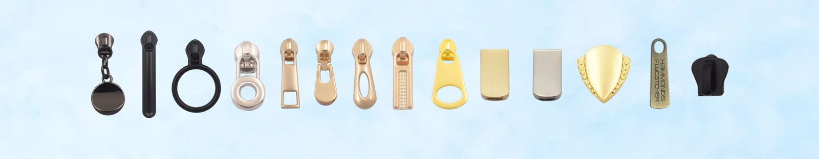 rts hot sale 3# 5# decorative multiple sizes metal garments zipper slider head zipper puller