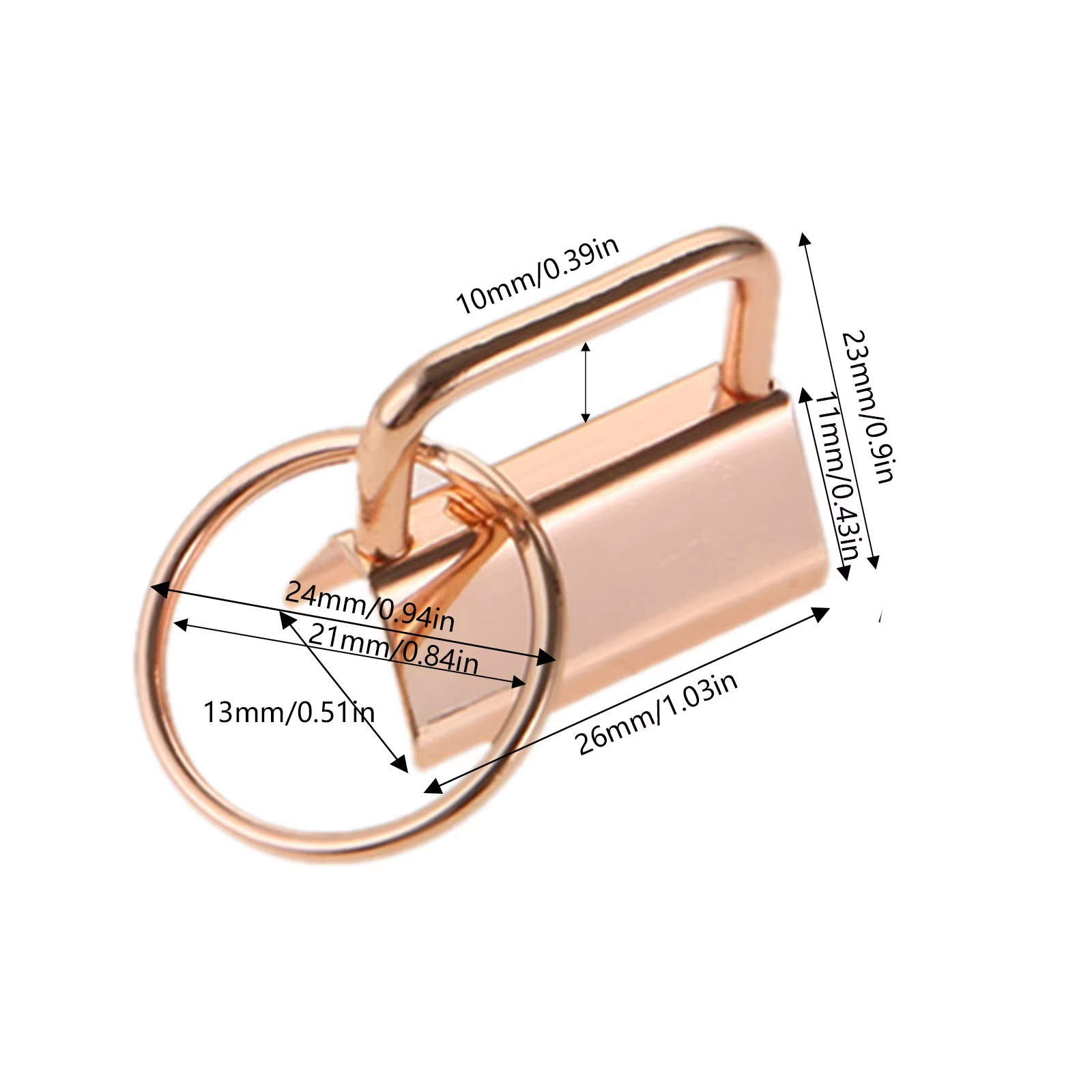 037a2e58-63dc-435c-a042-8ff1080d21d7 R111 25/32mm Metal Keyfob 7 Colors Key Fob Hardware With Split Key Fob Ring Keychain Key Fob Hardware Accessories
