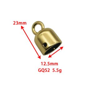 GQ52 High Quality Handbag Tassel Stopper Ornament Light Gold Color Metal Tassel Bell Wholesale Bags Accessories