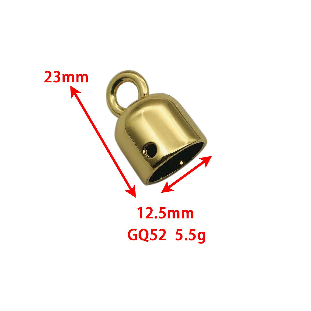 GQ52 (3)1 GQ52 High Quality Handbag Tassel Stopper Ornament Light Gold Color Metal Tassel Bell Wholesale Bags Accessories