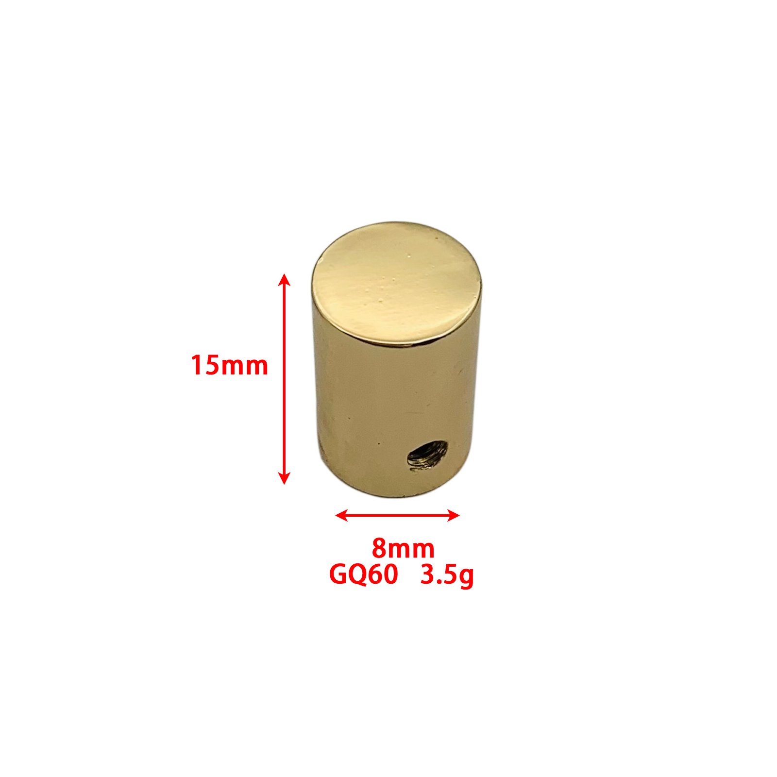 GQ60 GQ60 Bag Making Accessories Zinc Alloy Metal Tassel Bell Handbag Accessories Metal Tassel Cap for Handbag Decoration