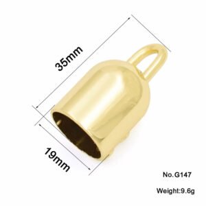 G147 Quality Supplier Metal Stopper Bell Shaped Bag Accessory for Tassel