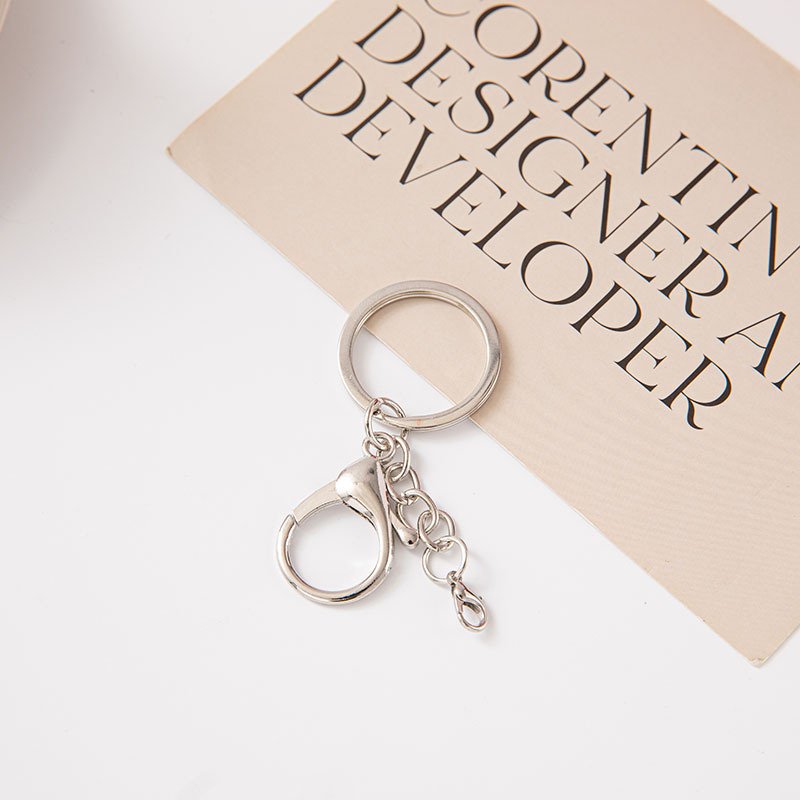 主图-02 Wholesale Manufacturer's Three-Piece Set Light Gold Zinc Alloy Lobster Clasp Chain Metal Key Ring Special Bag Parts Accessories - Image 2