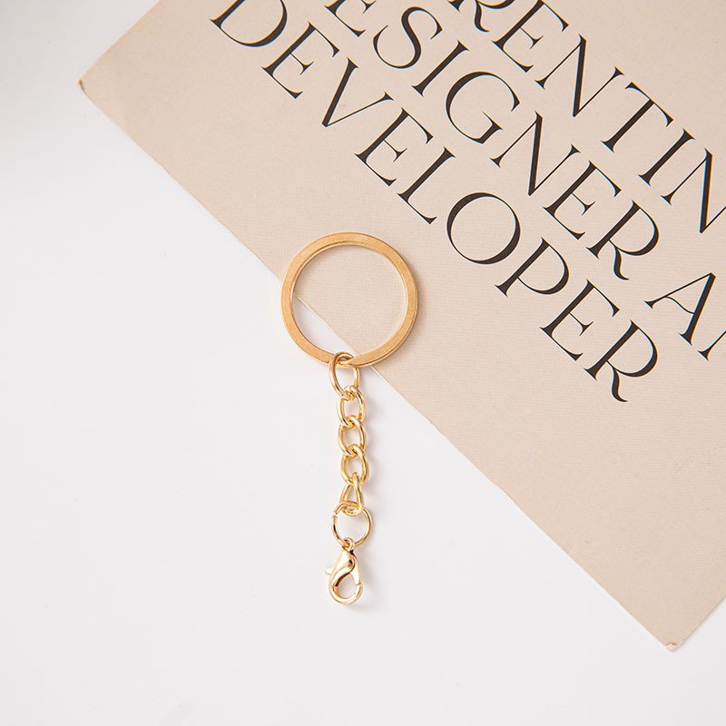 主图-04 Wholesale Manufacturer's Three-Piece Set Light Gold Zinc Alloy Lobster Clasp Chain Metal Key Ring Special Bag Parts Accessories - Image 4