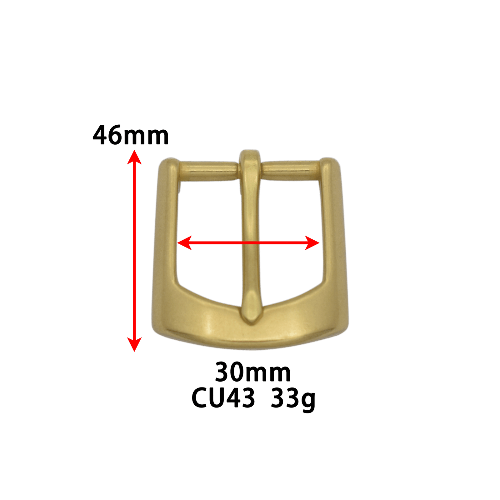 Cu43 CU43 30mm Solid Brass Belt Buckle Metal Buckles Garment Accessories for Man