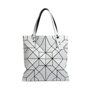 288 Fashionable Women's Single Shoulder Lady Tote Bag Shiny Shopping Bag Large Capacity White Gray Pink Handbag Geometric Bags