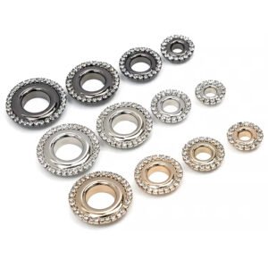 factory manufacturer 3mm 4mm 5mm custom logo size logo shoe hoodies grommet metal garment ring eyelet 10mm for bags