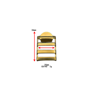 cu140 20mmx36mm brass triglide buckle antique gold 3 bar slide buckle for dog collar belt bag strap adjustable hardware