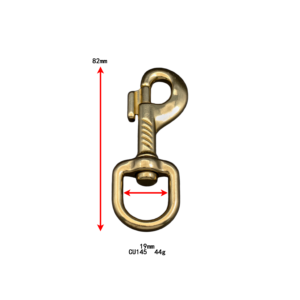 cu145 oversize 19mm brass snap hook for large dog collar heavy duty leash swivel connector with secure lock wholesale