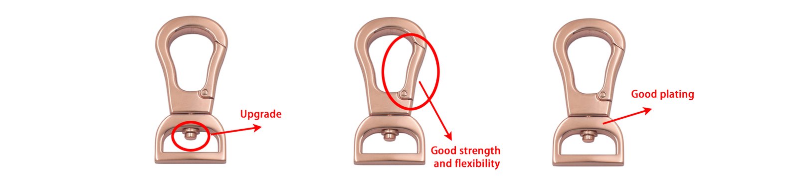 cu145 oversize 19mm brass snap hook for large dog collar heavy duty leash swivel connector with secure lock wholesale