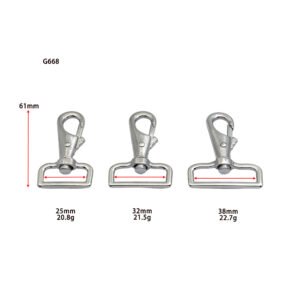 Home-Tenghai hardware g668 light gold zinc alloy swivel lobster clasps with d ring for bag handbag purse hardware wholesale (copy)