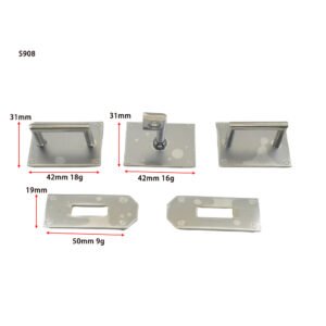 l379 source factory nickle zinc alloy 5 piece bag lock set for global bag manufacturers