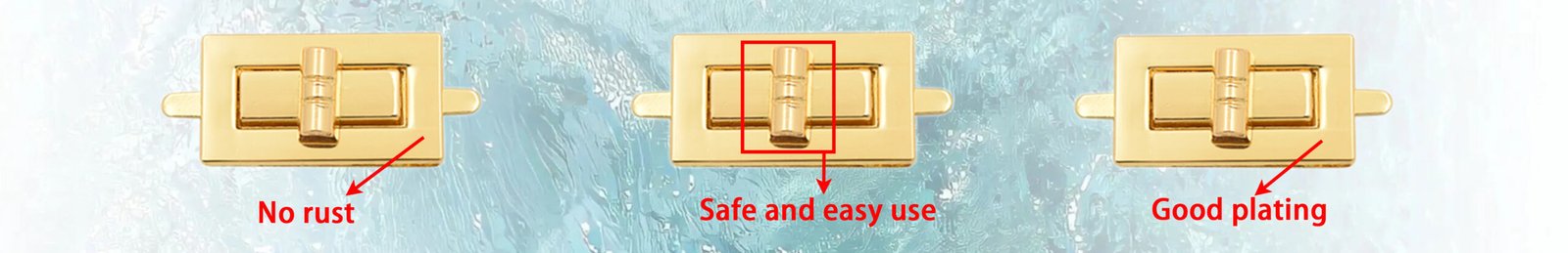 l379 source factory nickle zinc alloy 5 piece bag lock set for global bag manufacturers