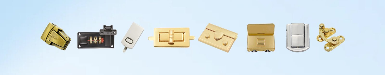 l379 source factory nickle zinc alloy 5 piece bag lock set for global bag manufacturers