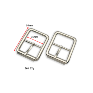 Home-Tenghai hardware z60 35mm inner width polished nickel zinc alloy rectangular pin buckle hollow frame strap fastener for leather belts bags