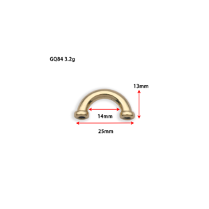 Home-Tenghai hardware gq84 gold plated zinc alloy u shape arch connector mini d ring for handbag strap leather craft diy accessories